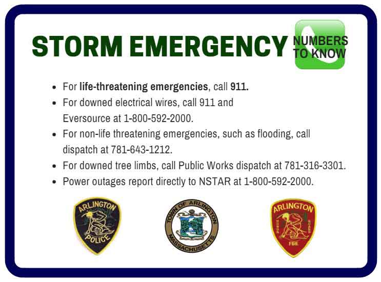 Phone numbers to print and have on hand during storm events