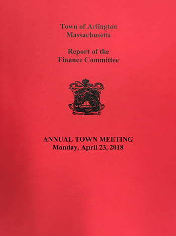 Click here to read Finance Committee Reports to Town Meeting