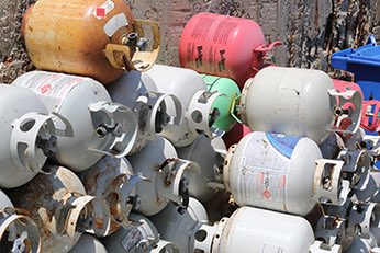 propane tanks collected at DPW