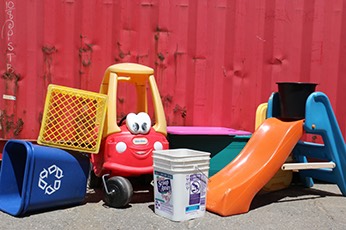 rigid plastic collected at DPW